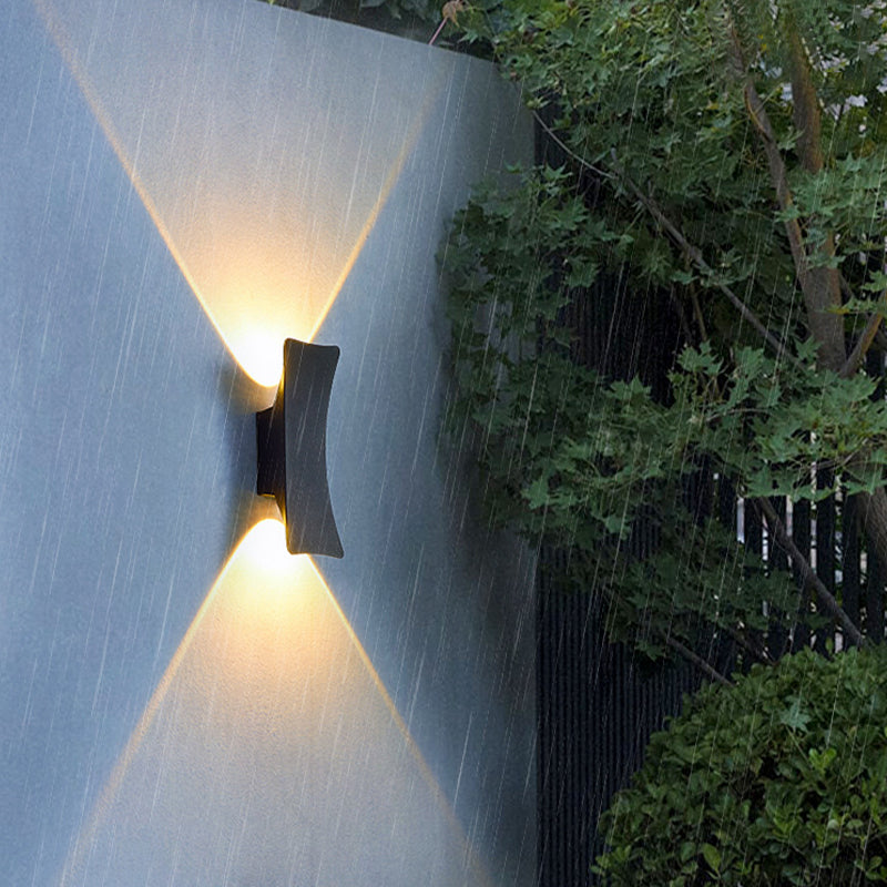 Hourglass 2 - Light Wall Flush Mount Black / White Metal Wall Light