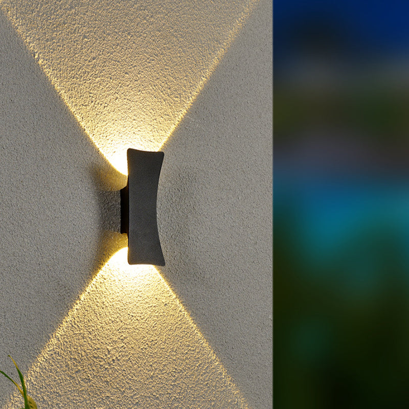 Hourglass 2 - Light Wall Flush Mount Black / White Metal Wall Light