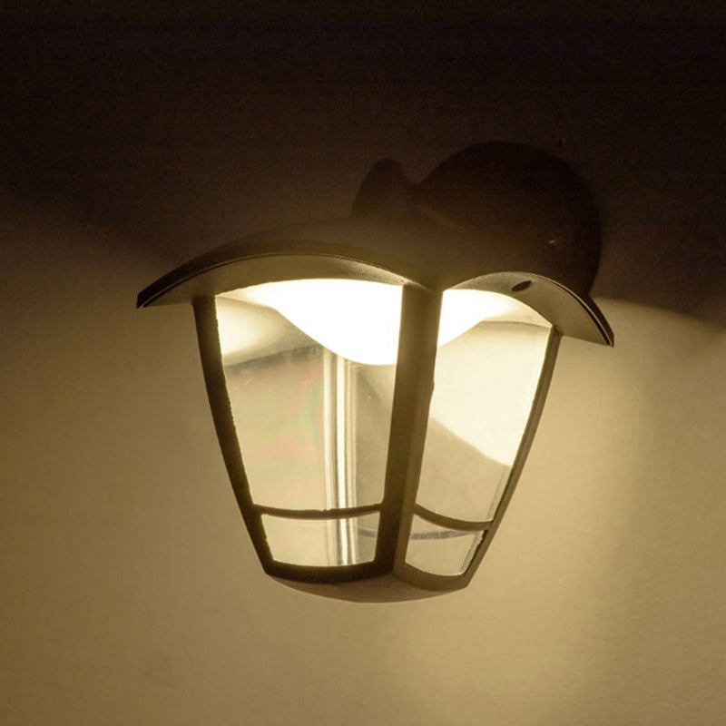 Black Finish Single Industrial Wall Mounted Sconce Glass Unique Wall Light