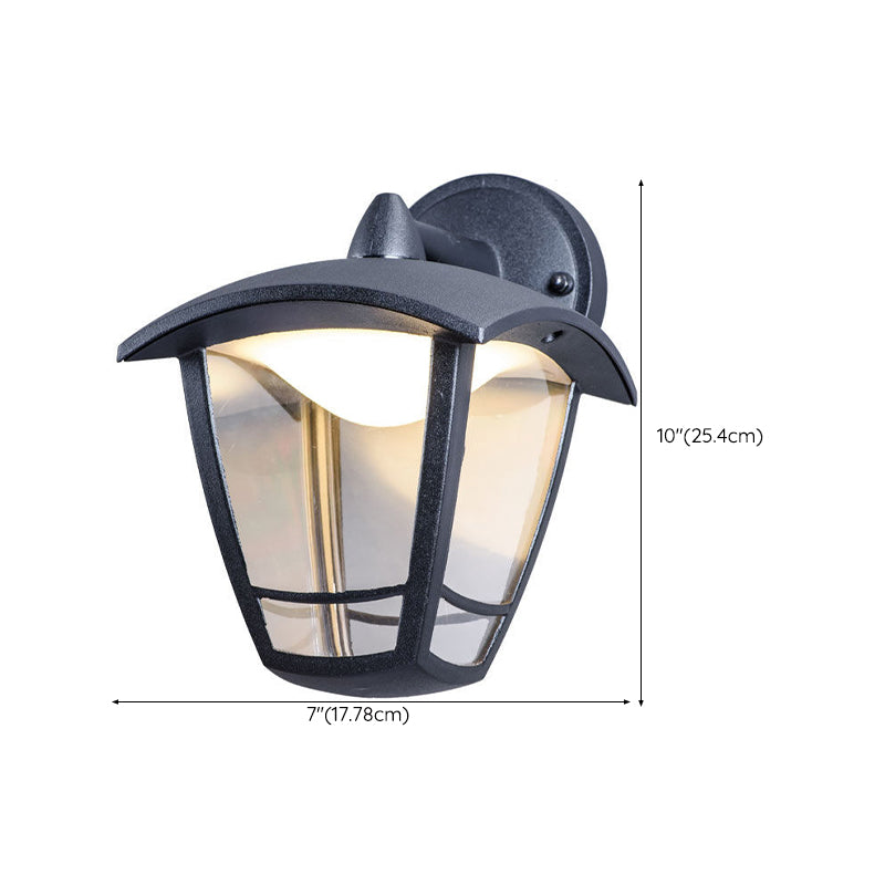 Black Finish Single Industrial Wall Mounted Sconce Glass Unique Wall Light