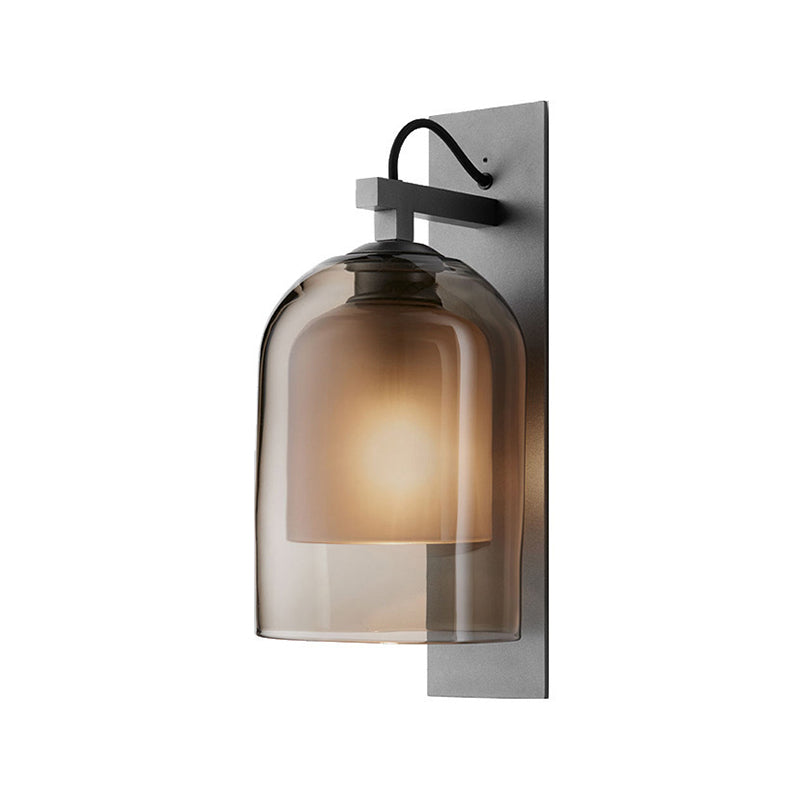 Glass Geometric Shape Sconce Light Modern-Style 1-Light Wall Light Fixtures