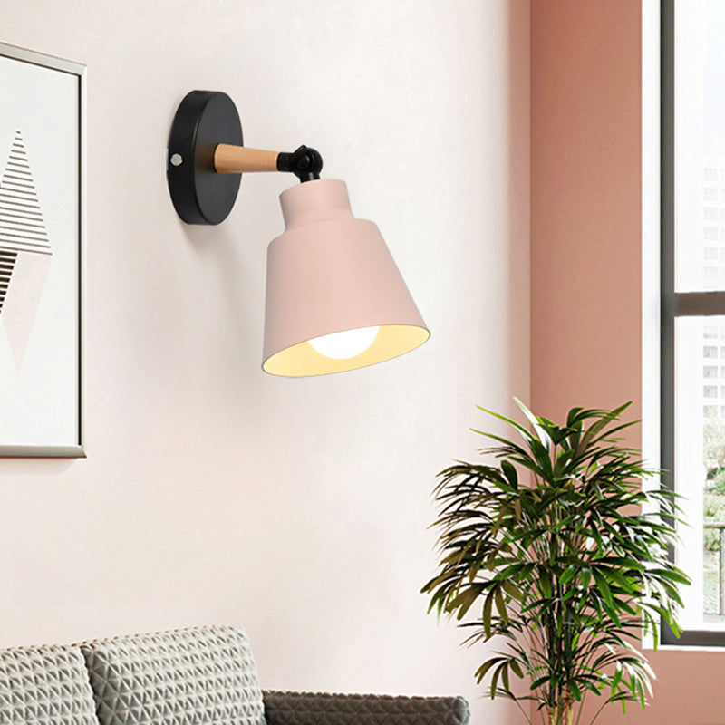 Geometric Shape Wood Wall Light Fixture Modern Style Wall Lamp for Dining Room