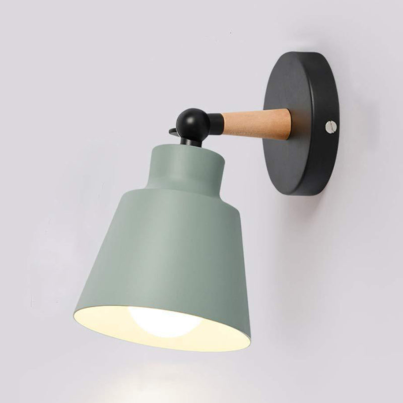 Geometric Shape Wood Wall Light Fixture Modern Style Wall Lamp for Dining Room