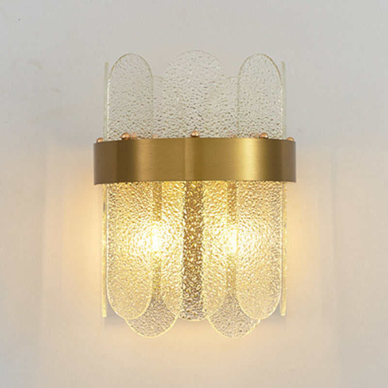 Glass Unique Shape Sconce Light Modern-Style 2 Lights Wall Light Fixtures