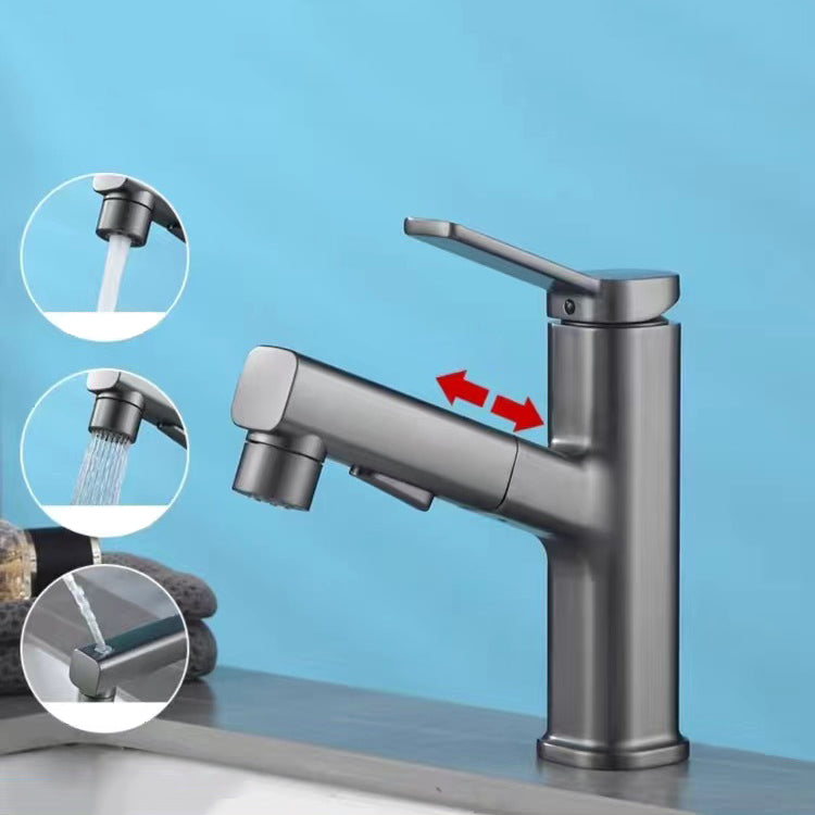 Modern Sink Faucet Pure Color Low Arc Metal Bathroom Sink Faucet