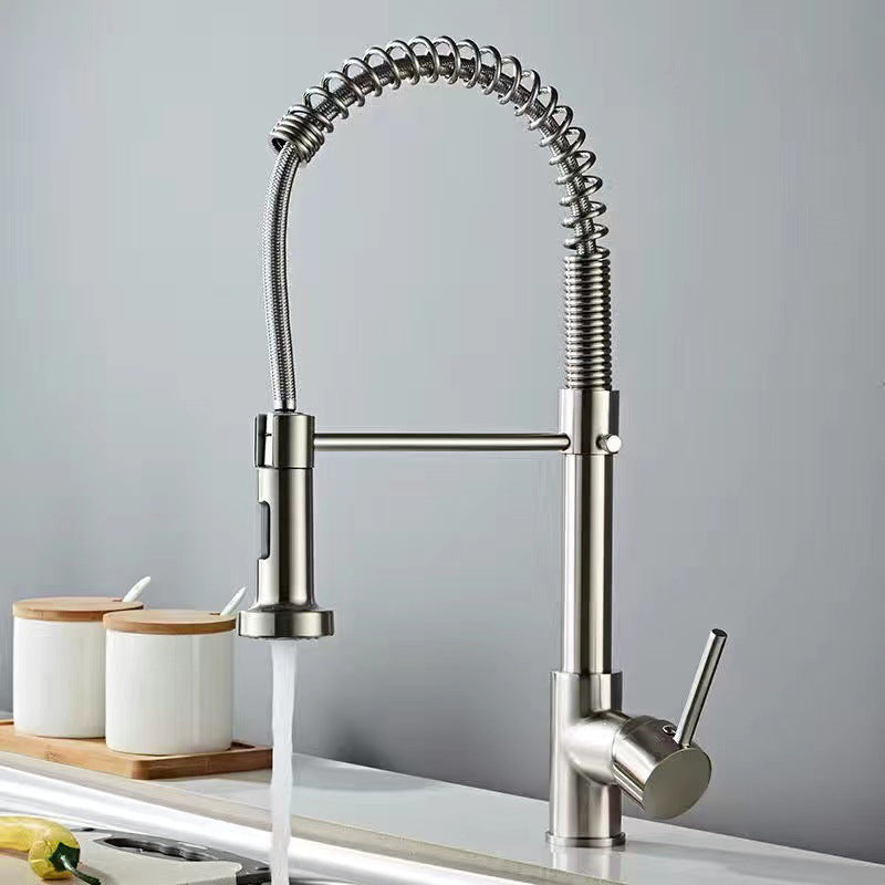 Modern Farmhouse One Handle Spring Spout Kitchen Faucet High Arch Water Filler