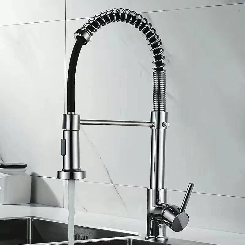 Modern Farmhouse One Handle Spring Spout Kitchen Faucet High Arch Water Filler