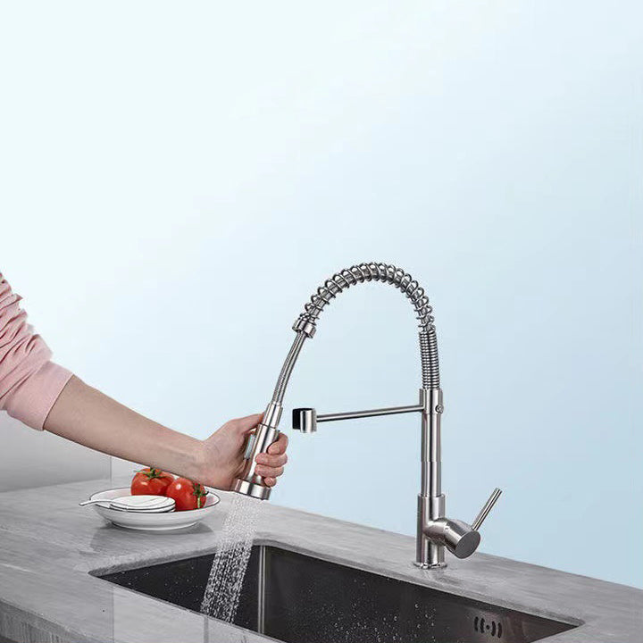 Modern Farmhouse One Handle Spring Spout Kitchen Faucet High Arch Water Filler