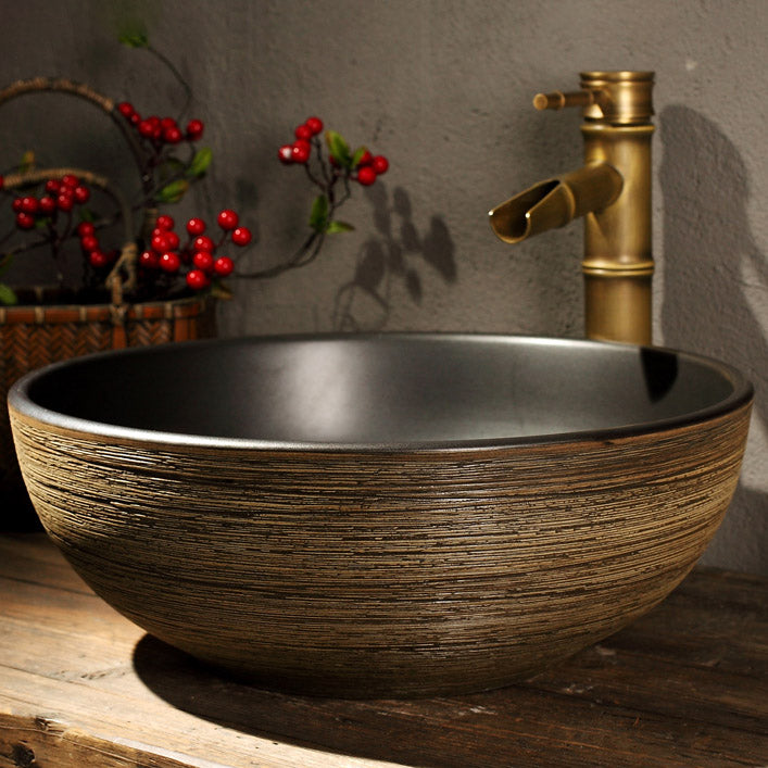 Porcelain Trough Bathroom Sink Traditional Trough Bathroom Sink