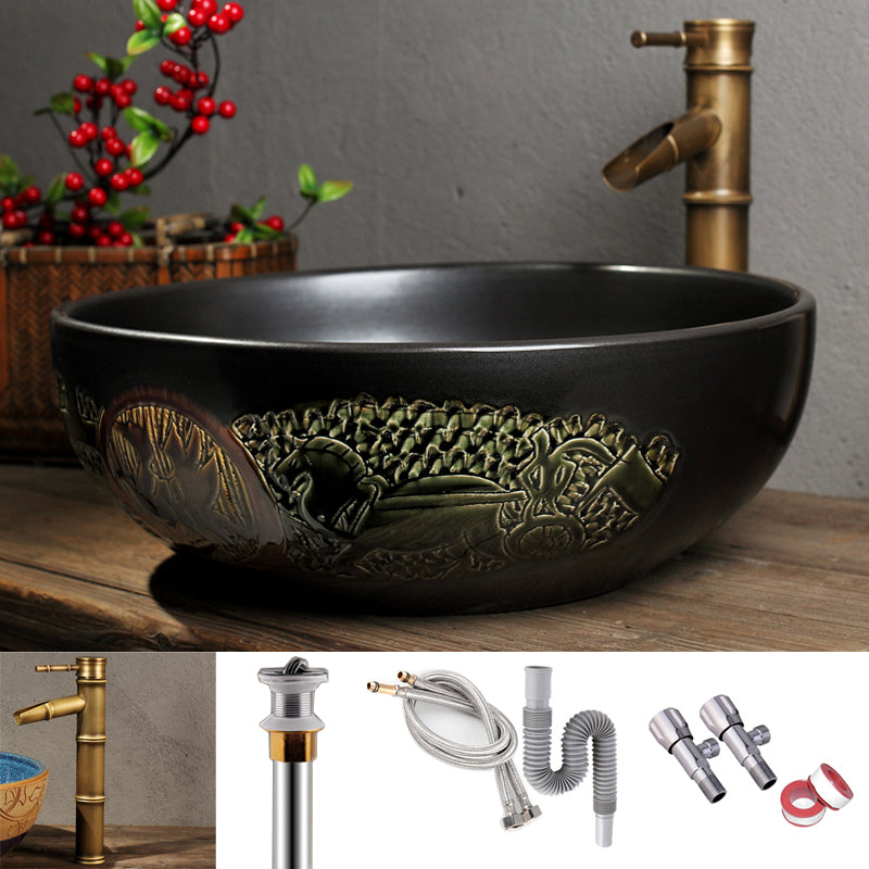 Porcelain Trough Bathroom Sink Traditional Trough Bathroom Sink