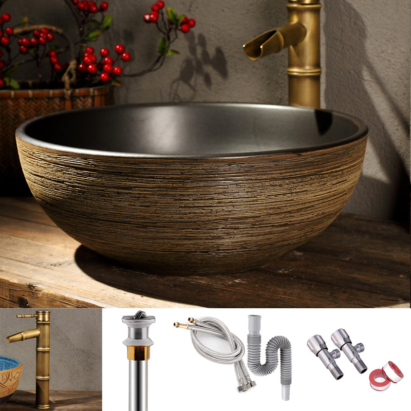 Porcelain Trough Bathroom Sink Traditional Trough Bathroom Sink
