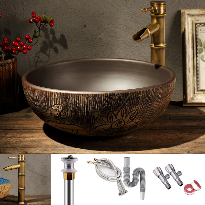 Porcelain Trough Bathroom Sink Traditional Trough Bathroom Sink