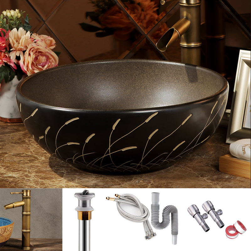 Porcelain Trough Bathroom Sink Traditional Trough Bathroom Sink