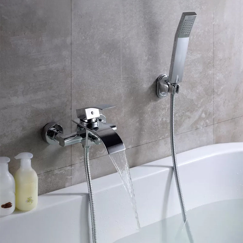Bathroom Tub Spout Wall Mounted Hand Shower Fixed Bathtub Faucet