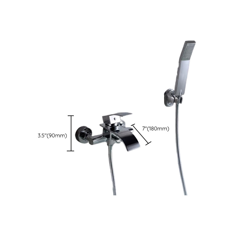 Bathroom Tub Spout Wall Mounted Hand Shower Fixed Bathtub Faucet