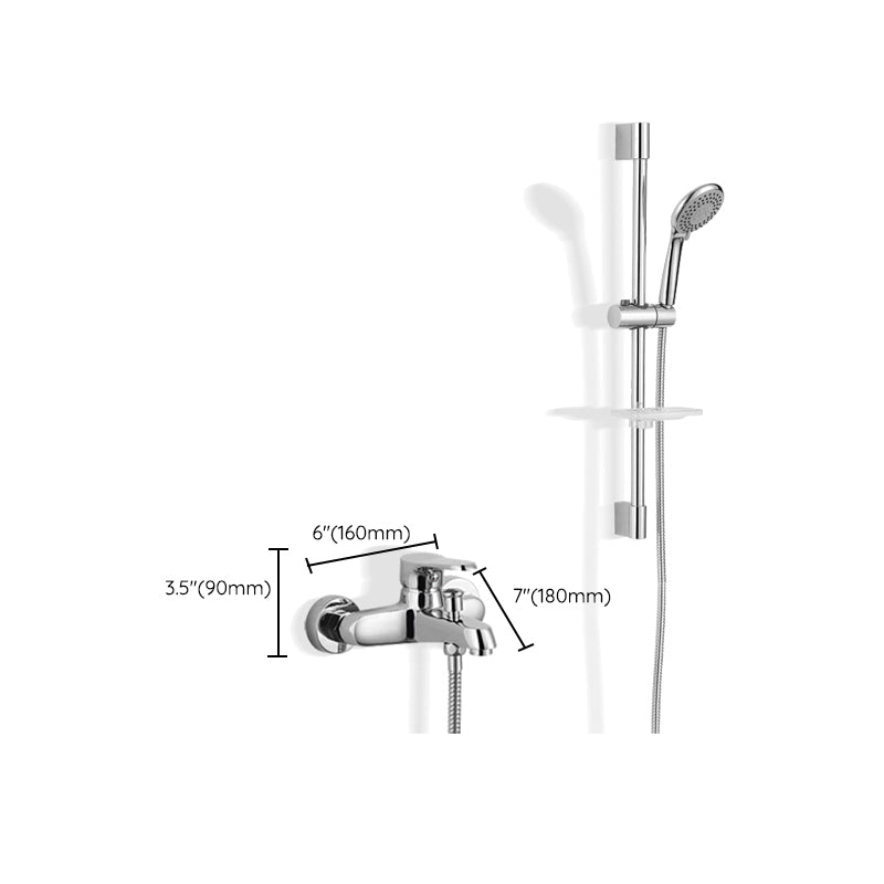 Bathroom Tub Spout Wall Mounted Hand Shower Fixed Bathtub Faucet