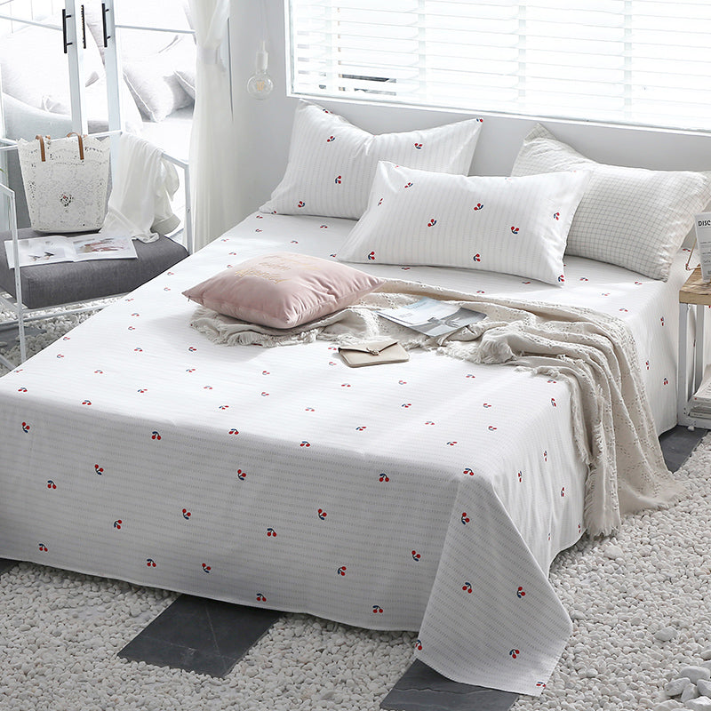Pure Cotton Bed Sheet Single Piece Home Bedroom Dormitory Simple Fitted Sheet