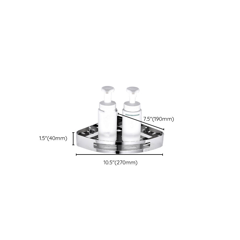 Modern Bathroom Hardware Set Silver Bath Shelf Bath Hardware Set