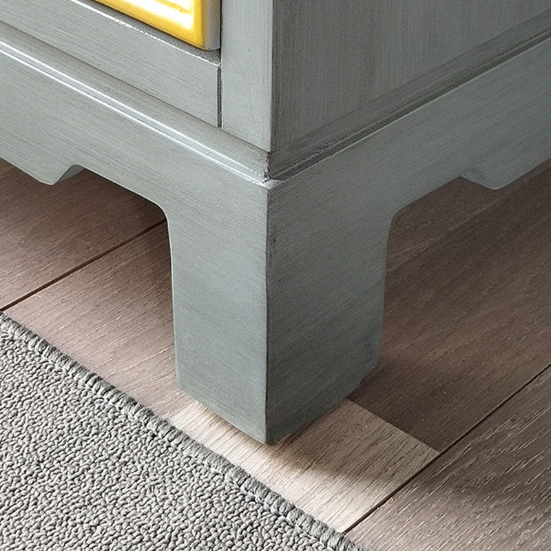 Vertical Nautical Storage Chest Bedroom Solid Wood Chest with Drawers