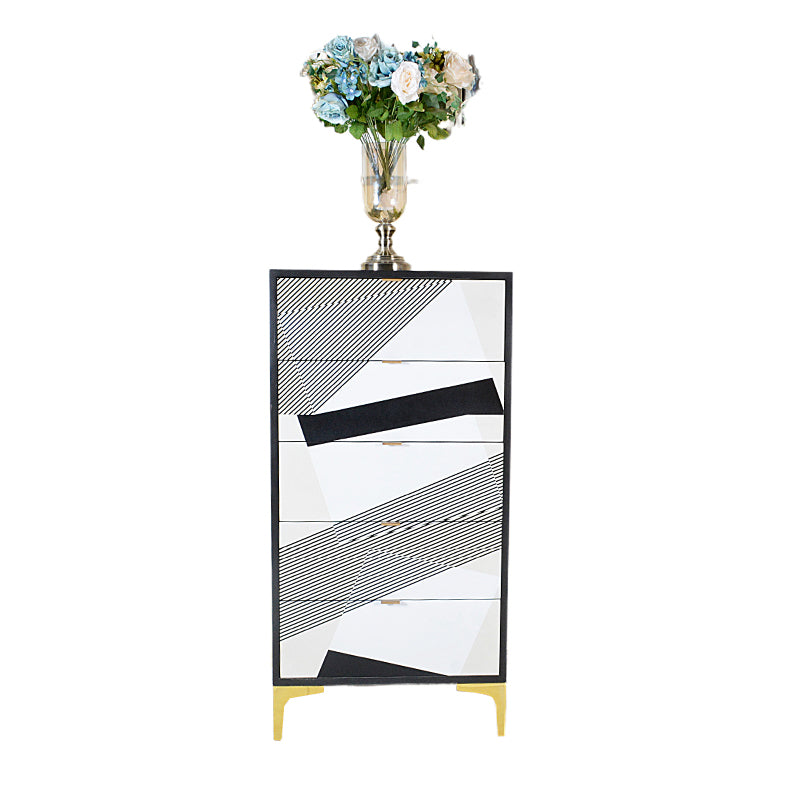 15.6-inch W Solid Wood Storage Chest Classic Glam Dresser with 3/5/6 Drawers