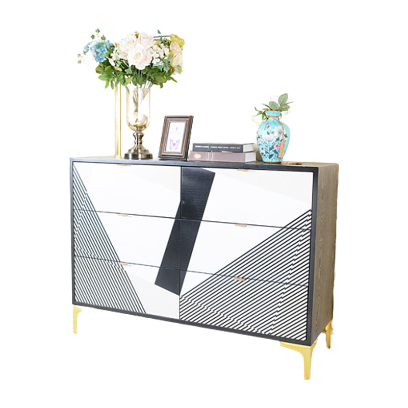 15.6-inch W Solid Wood Storage Chest Classic Glam Dresser with 3/5/6 Drawers