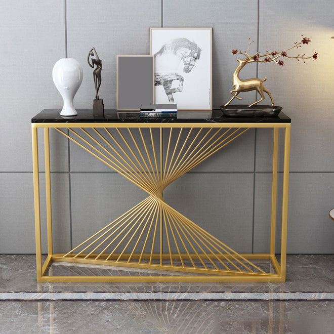 Marble Rectangle Console Table 1-shelf 31.5" Tall Accent Table