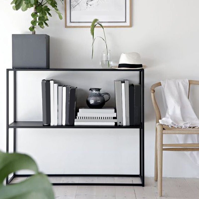 Iron Modern Console Table 9.84" W Frame Base Accent Table for Hall