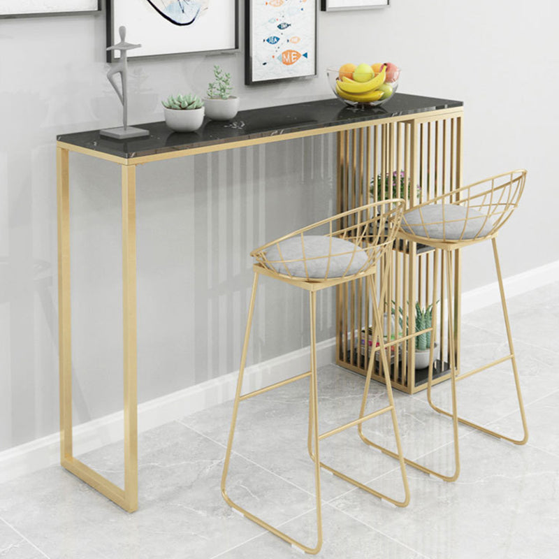 Contemporary Backrest Bar Stools Metal Barstool with Footrest