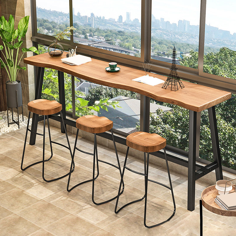 Wood Dining Stool Contemporary Bar Stools in Black and Brown