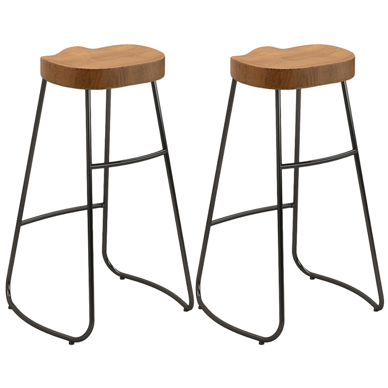 Wood Dining Stool Contemporary Bar Stools in Black and Brown