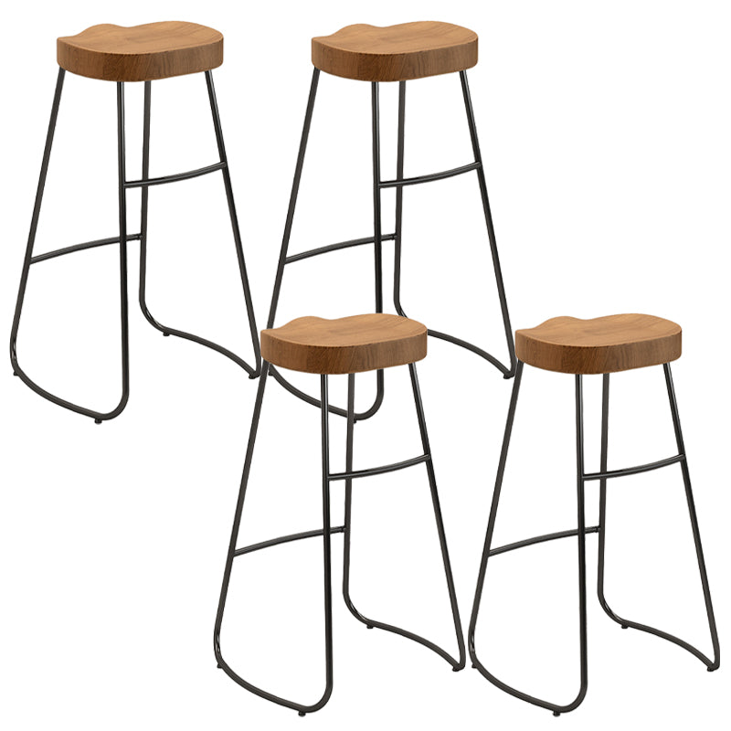 Wood Dining Stool Contemporary Bar Stools in Black and Brown