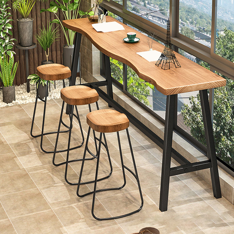 Wood Dining Stool Contemporary Bar Stools in Black and Brown
