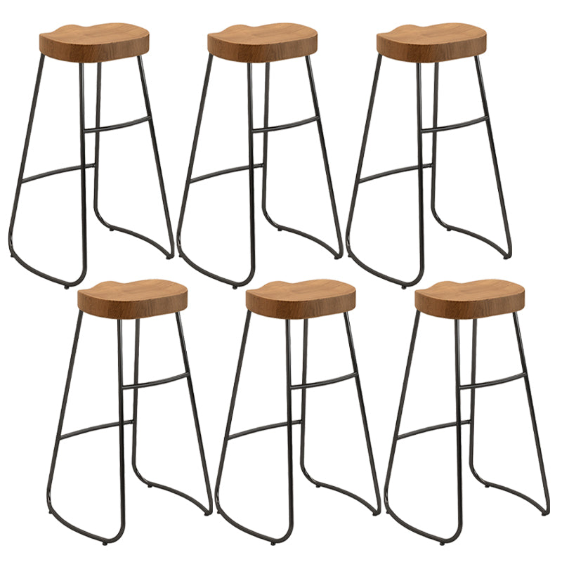 Wood Dining Stool Contemporary Bar Stools in Black and Brown