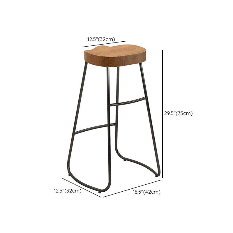 Wood Dining Stool Contemporary Bar Stools in Black and Brown