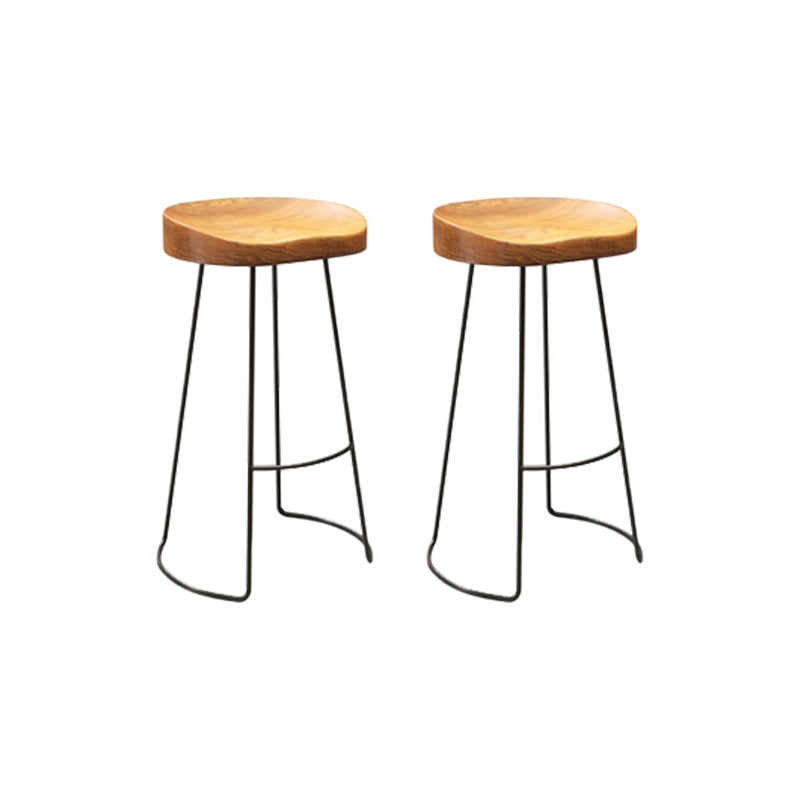 Contemporary Dining Stools Backless Bar Stools with Footrest