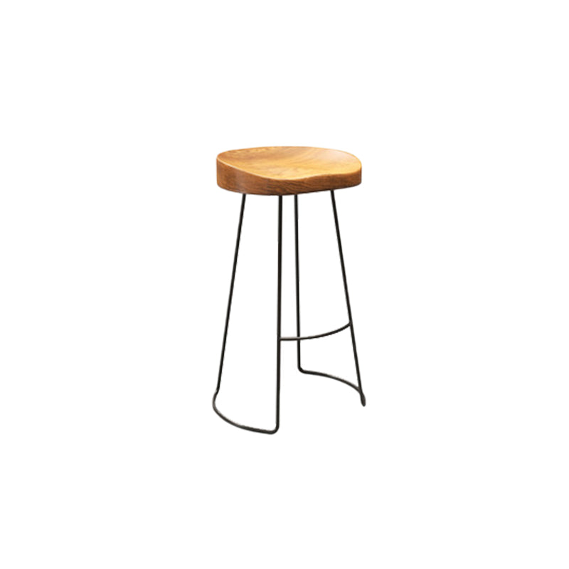 Contemporary Dining Stools Backless Bar Stools with Footrest