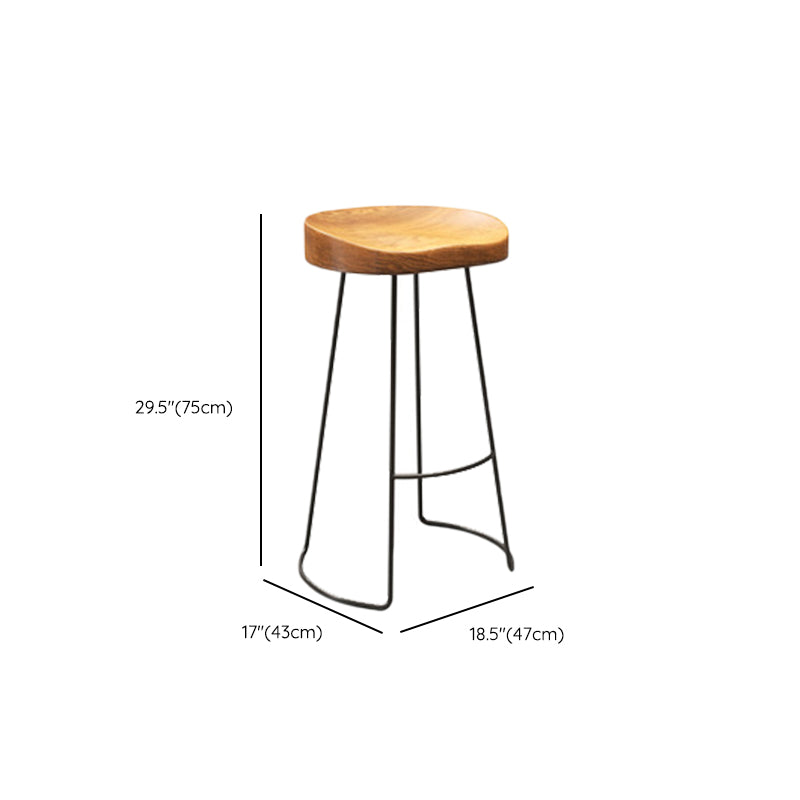 Contemporary Dining Stools Backless Bar Stools with Footrest