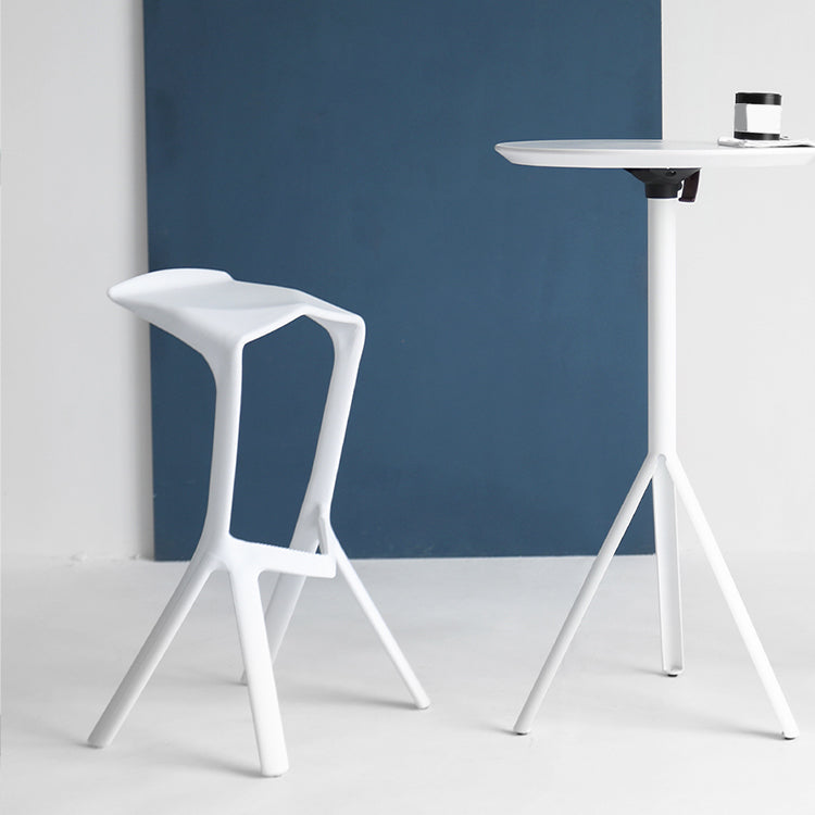 Industrial Plastic Bar Stool Indoor Stackable Bar Height Stool