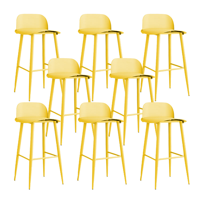 Modern Style Metal Bar Stool Plastic Low Back Counter Stool for Indoor