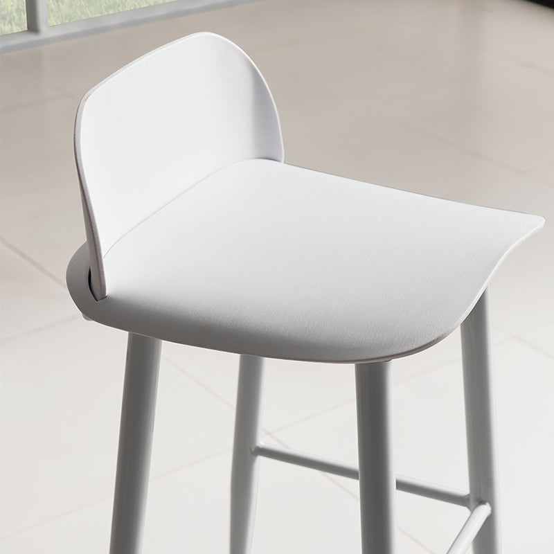 Modern Style Metal Bar Stool Plastic Low Back Counter Stool for Indoor