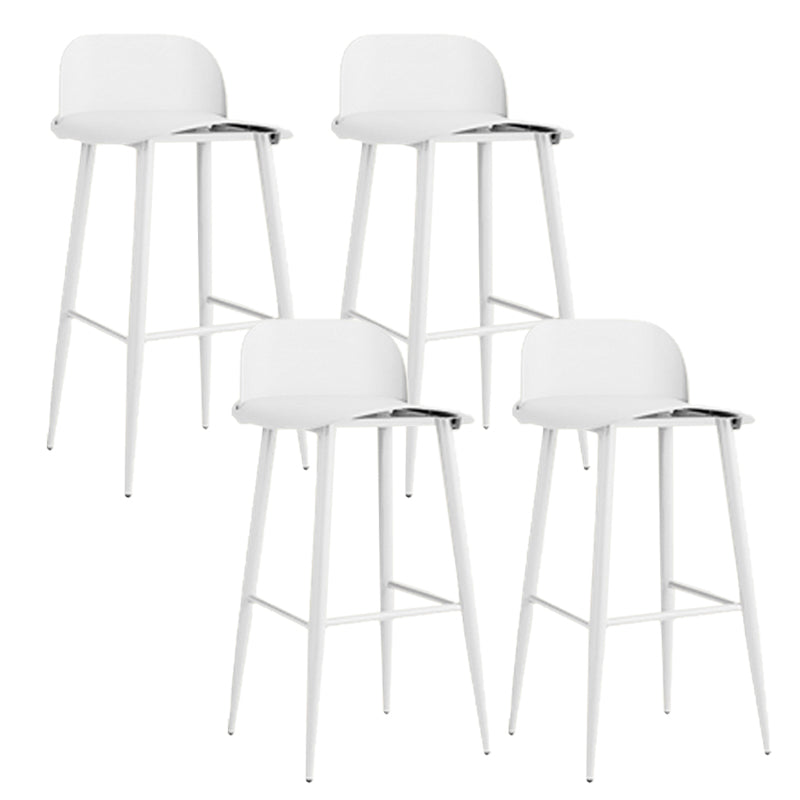 Modern Style Metal Bar Stool Plastic Low Back Counter Stool for Indoor