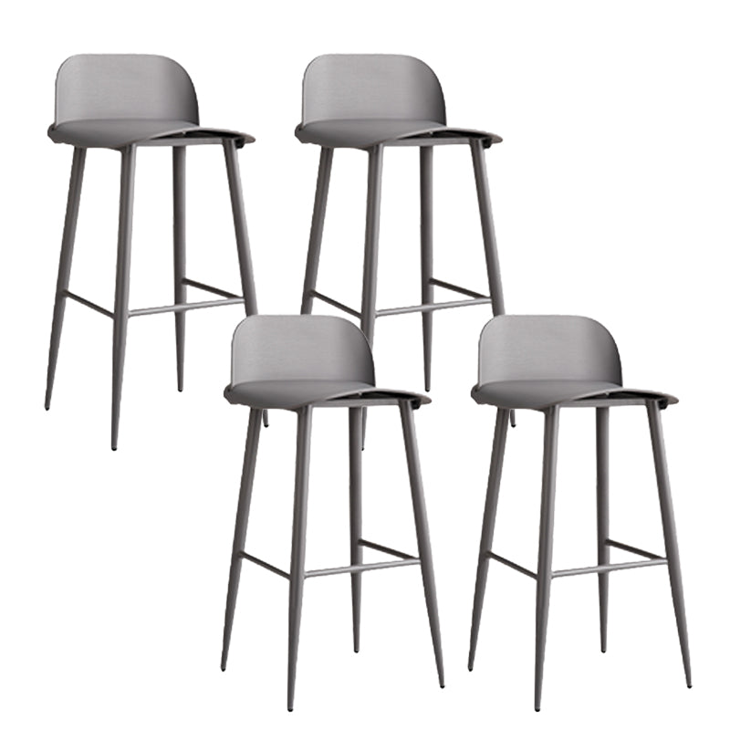 Modern Style Metal Bar Stool Plastic Low Back Counter Stool for Indoor
