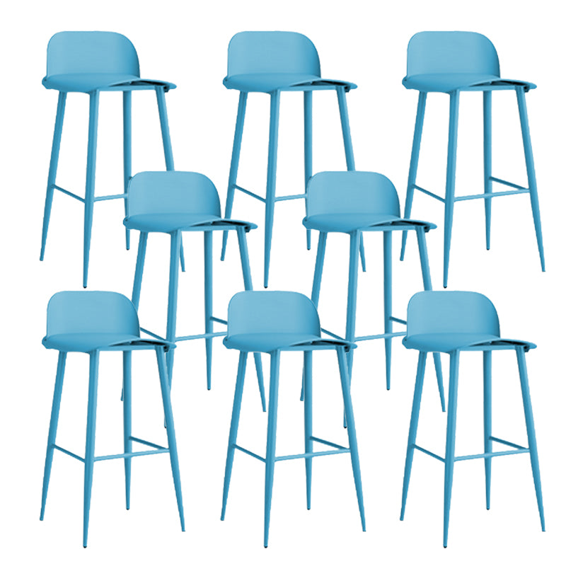 Modern Style Metal Bar Stool Plastic Low Back Counter Stool for Indoor