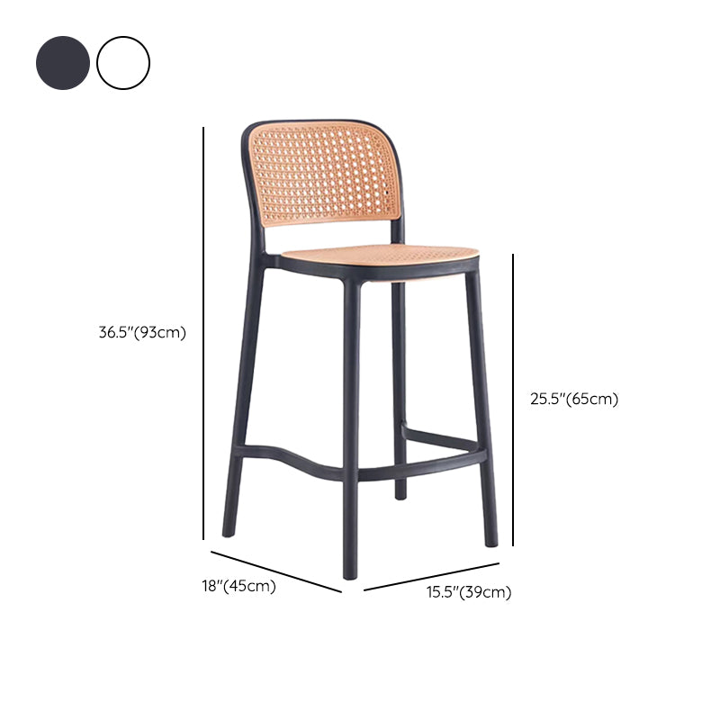 Industrial Style Plastic Bar Stool Backrest Counter Stool for Restaurant and Bristol