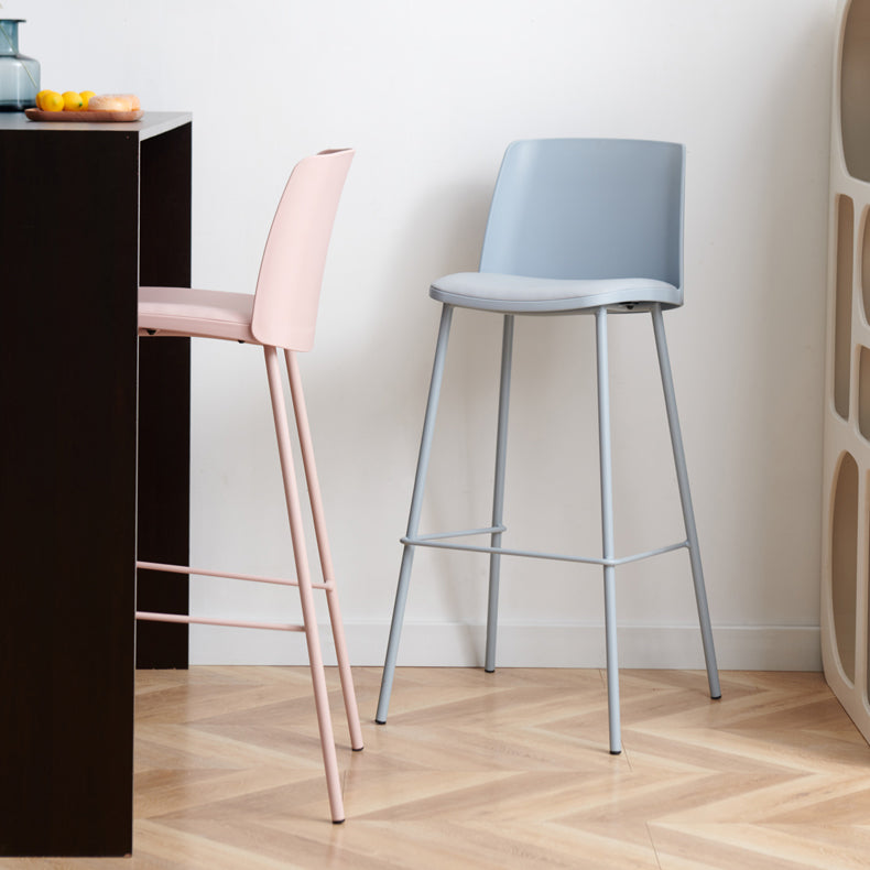 Modern Style Metal Bar Stool Plastic Backrest Counter Stool for Bristol