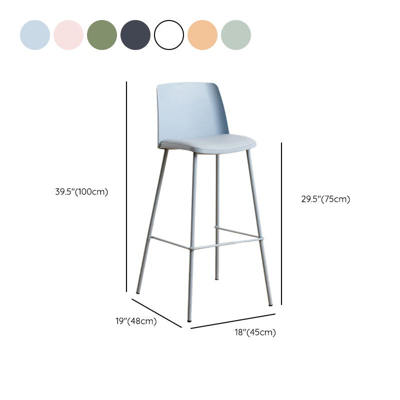 Modern Style Metal Bar Stool Plastic Backrest Counter Stool for Bristol