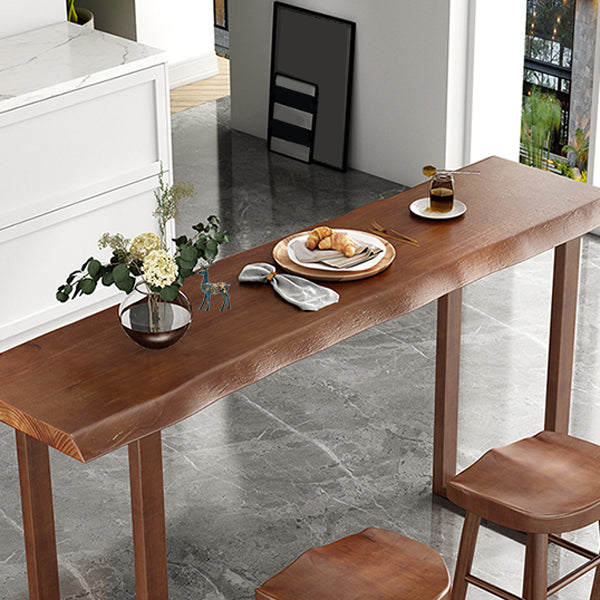 Modern Solid Wood Bar Stool Backless Counter Stool for Restaurant
