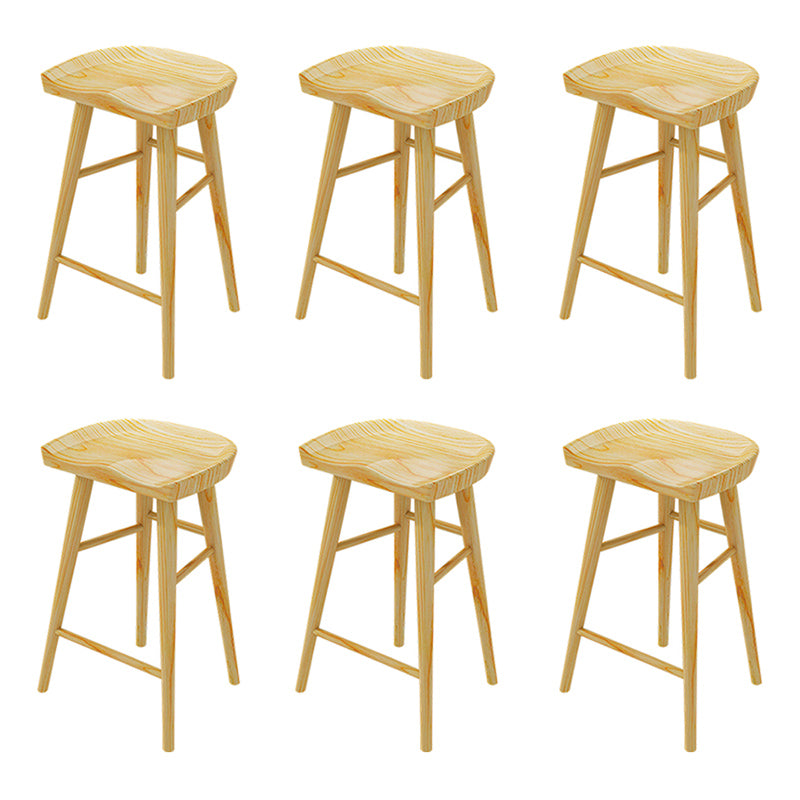 Industrial Solid Wood Bar Stool Backless Counter Stool for Restaurant and Bristol