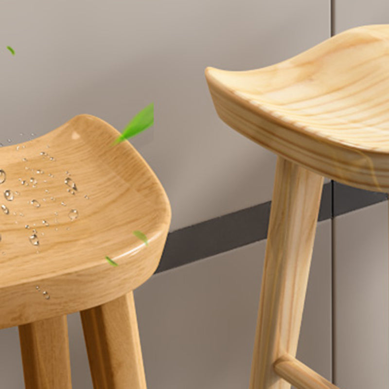 Industrial Solid Wood Bar Stool Backless Counter Stool for Restaurant and Bristol