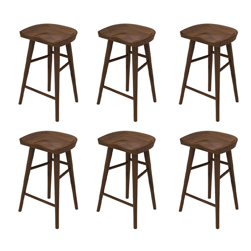 Industrial Solid Wood Bar Stool Backless Counter Stool for Restaurant and Bristol